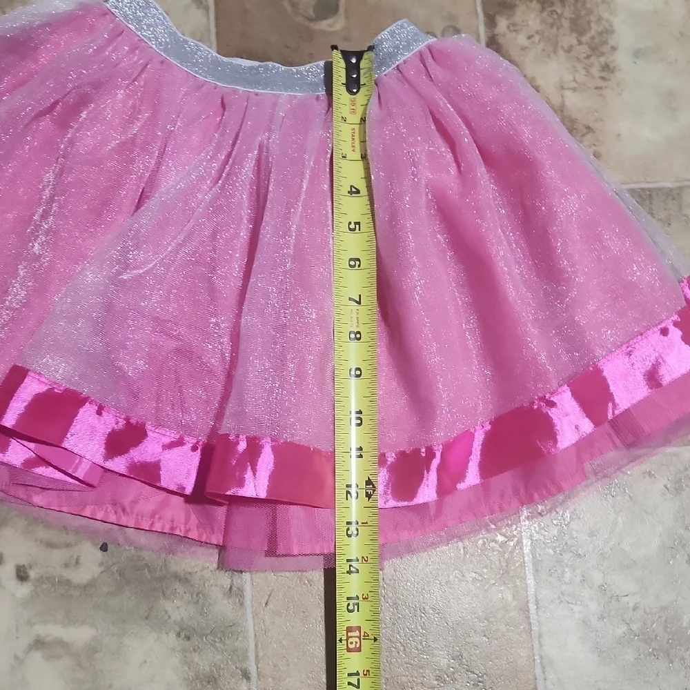 Disney Pink and White Tulle Skirt for Kids Sz S-6- 6X.
